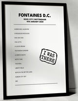 Fontaines D.C. 11th January 2020 Rock City Nottingham - I Was There - Setlist