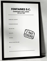 Fontaines D.C. 14th July 2019 Gunnersbury Park London - I Was There - Setlist