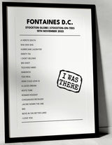 Fontaines D.C. 15th November 2022 Stockton Globe Stockton - on - Tees - I Was There - Setlist