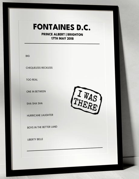 Fontaines D.C. 17th May 2018 Prince Albert Brighton - I Was There - Setlist