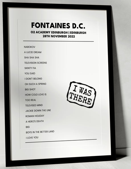 Fontaines D.C. 28th November 2022 O2 Academy Edinburgh Edinburgh - I Was There - Setlist