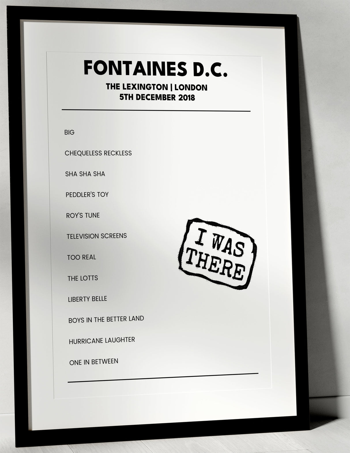 Fontaines D.C. 5th December 2018 The Lexington London - I Was There - Setlist