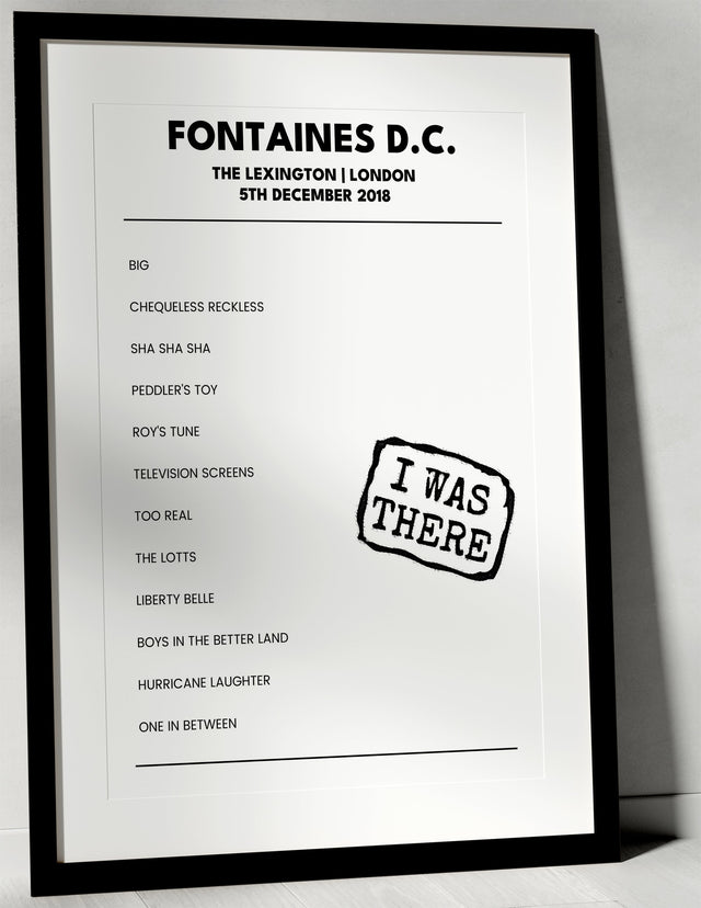 Fontaines D.C. 5th December 2018 The Lexington London - I Was There - Setlist