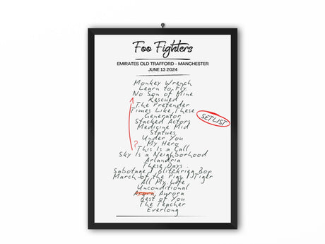 Foo Fighters - 2024 Dates Europe - Scribble Version - Setlist