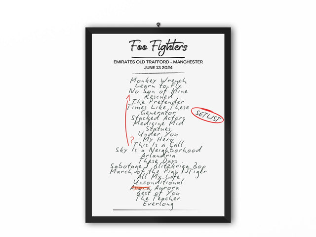 Foo Fighters - 2024 Dates Europe - Scribble Version - Setlist