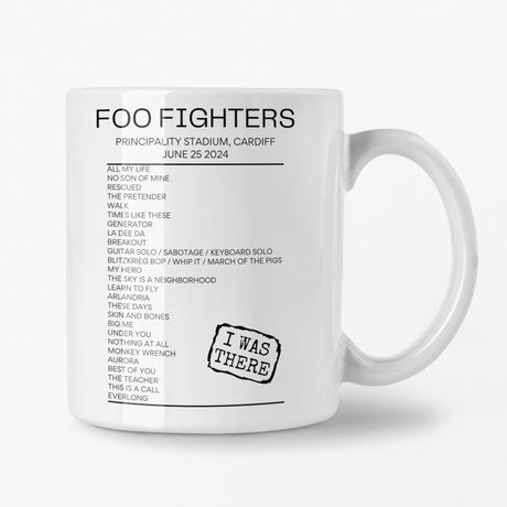 Foo Fighters Cardiff June 25 2024 Setlist Mug - Setlist