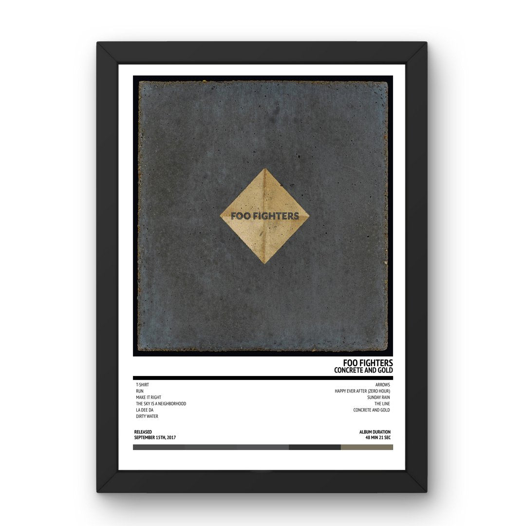 Foo Fighters - Concrete and Gold (2017) Poster - Setlist