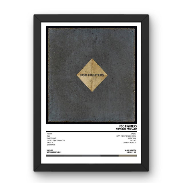 Foo Fighters - Concrete and Gold (2017) Poster - Setlist