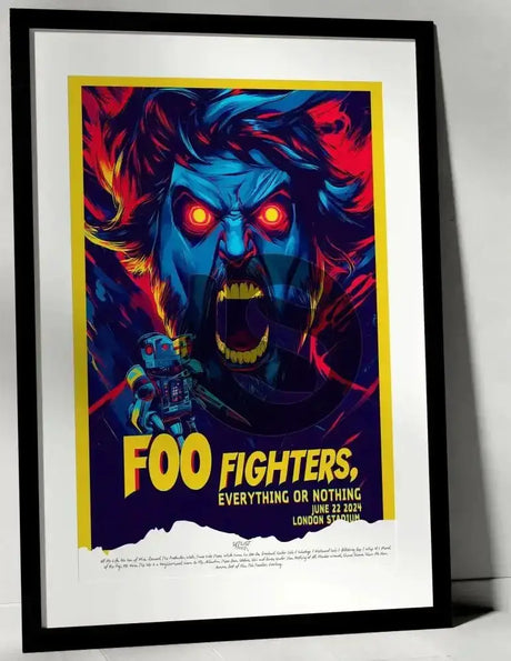 Foo Fighters Everything Or Nothing Tour 2024 - Tour Poster By Setlist - Setlist