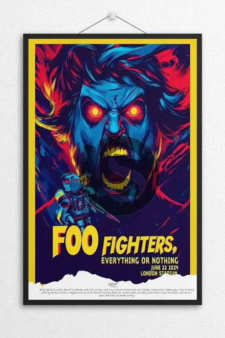 Foo Fighters Everything Or Nothing Tour 2024 - Tour Poster By Setlist - Setlist