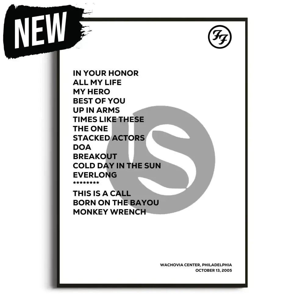 Foo Fighters In Your Honor Tour - Setlist Posters - Setlist