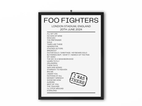 Foo Fighters London June 20 2024 Replica Setlist - Setlist