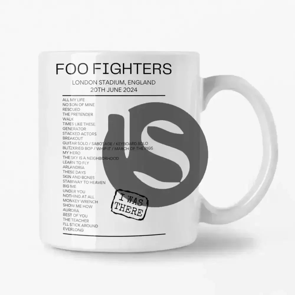 Foo Fighters London June 20 2024 Setlist Mug - Setlist