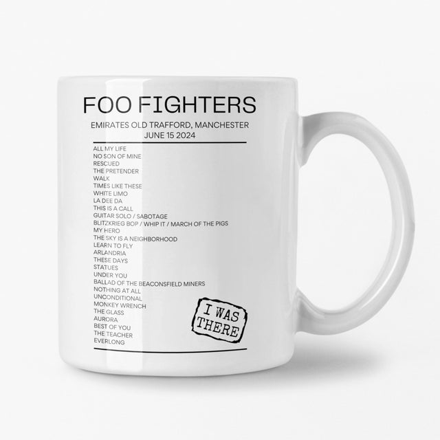 Foo Fighters Manchester June 15 2024 Setlist Mug - Setlist