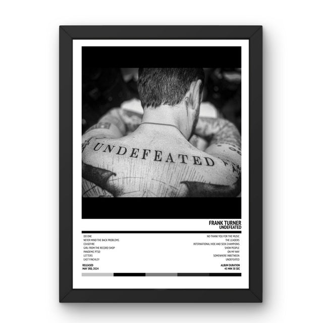 Frank Turner - Undefeated (2024) Poster - Setlist