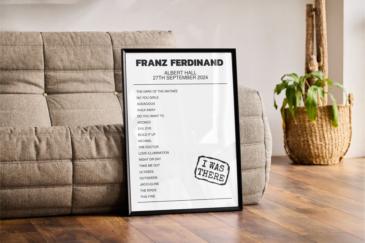 Franz Ferdinand 27th September 2024 Albert Hall Stirling I Was There - Setlist