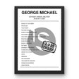 George Michael August 04, 2007 Odyssey Arena Belfast Setlist Poster - Setlist