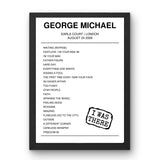 George Michael August 24, 2008 Earls Court London Setlist Poster - Setlist