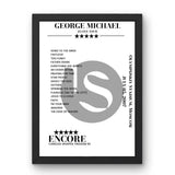 George Michael July 05, 2007 Olympijskiy Stadium Moscow Setlist Poster - Setlist