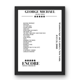 George Michael July 21, 2008 Madison Square Garden New York Setlist Poster - Setlist