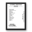 George Michael July 26, 2007 Olympic Stadium Athens Setlist Poster - Setlist