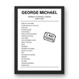 George Michael June 09, 2007 Wembley Stadium London Setlist Poster - Setlist