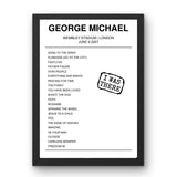 George Michael June 09, 2007 Wembley Stadium London Setlist Poster - Setlist