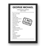 George Michael June 12, 2007 Carrow Road Norwich Setlist Poster - Setlist