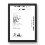 George Michael June 12, 2007 Carrow Road Norwich Setlist Poster - Setlist