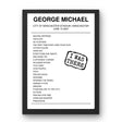 George Michael June 15, 2007 City of Manchester Stadium Manchester Setlist Poster - Setlist