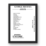 George Michael June 17, 2007 Hampden Park Glasgow Setlist Poster - Setlist