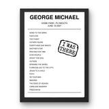 George Michael June 19, 2007 Home Park Plymouth Setlist Poster - Setlist