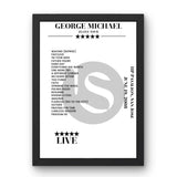 George Michael June 19, 2008 HP Pavilion San Jose Setlist Poster - Setlist