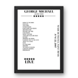 George Michael June 22, 2007 Stade de France Saint - Denis Setlist Poster - Setlist