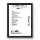 George Michael November 14, 2011 O2 arena Prague Setlist Poster - Setlist