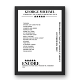 George Michael October 05, 2012 Motorpoint Arena Cardiff Cardiff Setlist Poster - Setlist