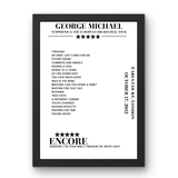 George Michael October 17, 2012 Earls Court London Setlist Poster - Setlist