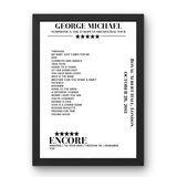 George Michael October 28, 2011 Royal Albert Hall London Setlist Poster - Setlist