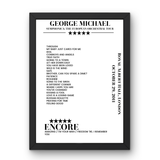 George Michael October 29, 2011 Royal Albert Hall London Setlist Poster - Setlist