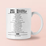 Girls Aloud AO Arena Manchester May 24, 2024 Replica Setlist Mug - Setlist