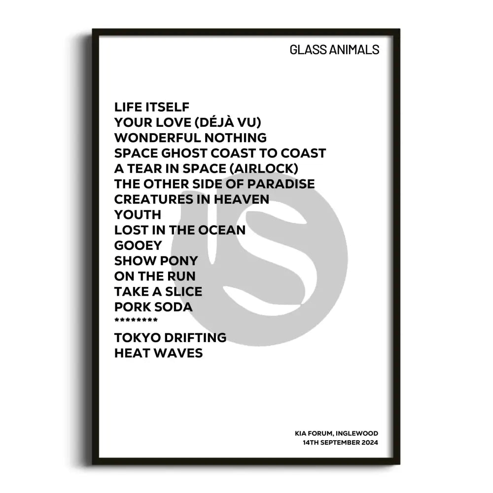 Glass Animals Inglewood 14th September 2024 - Gig Setlist - Setlist