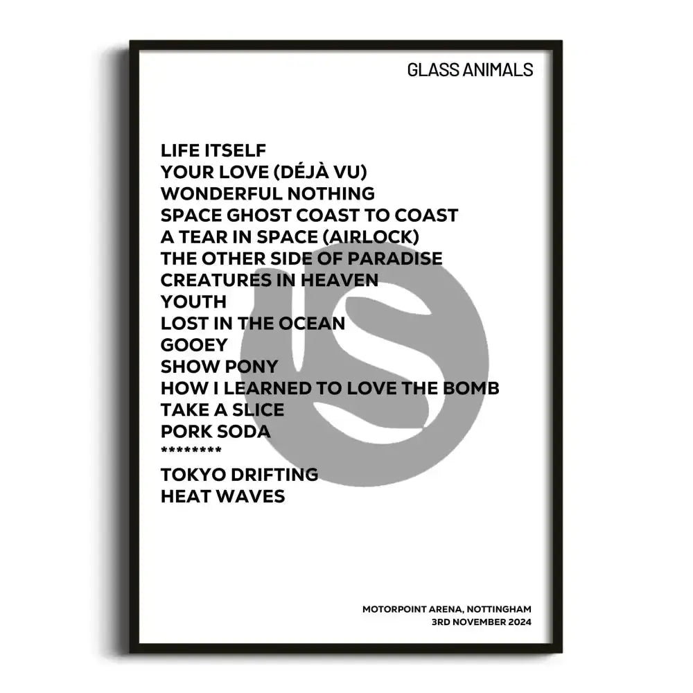 Glass Animals Nottingham 3rd November 2024 - Gig Setlist - Setlist