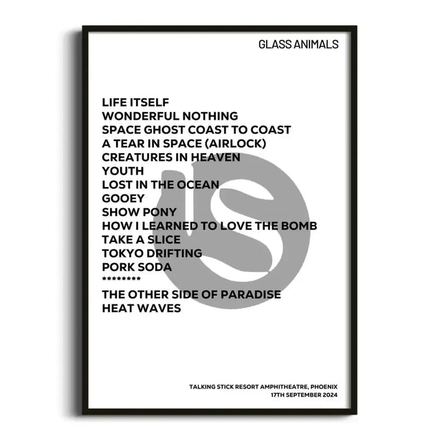 Glass Animals Phoenix 17th September 2024 - Gig Setlist - Setlist