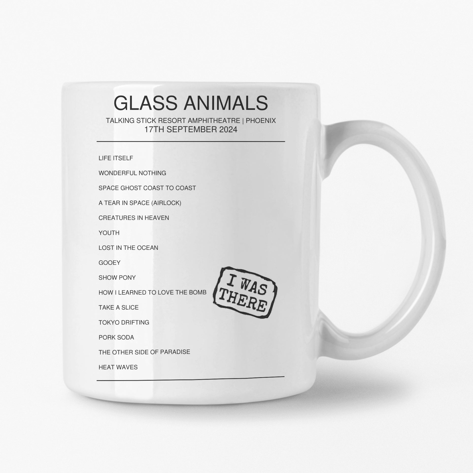 Glass Animals Tour of Earth Tour Mugs - Setlist