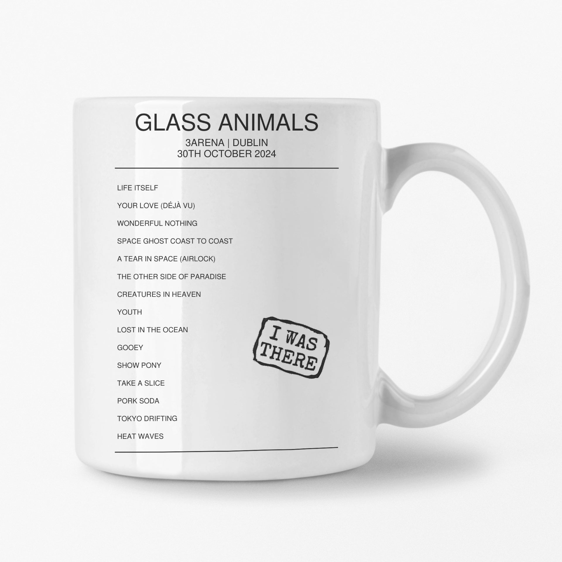 Glass Animals Tour of Earth Tour Mugs - Setlist