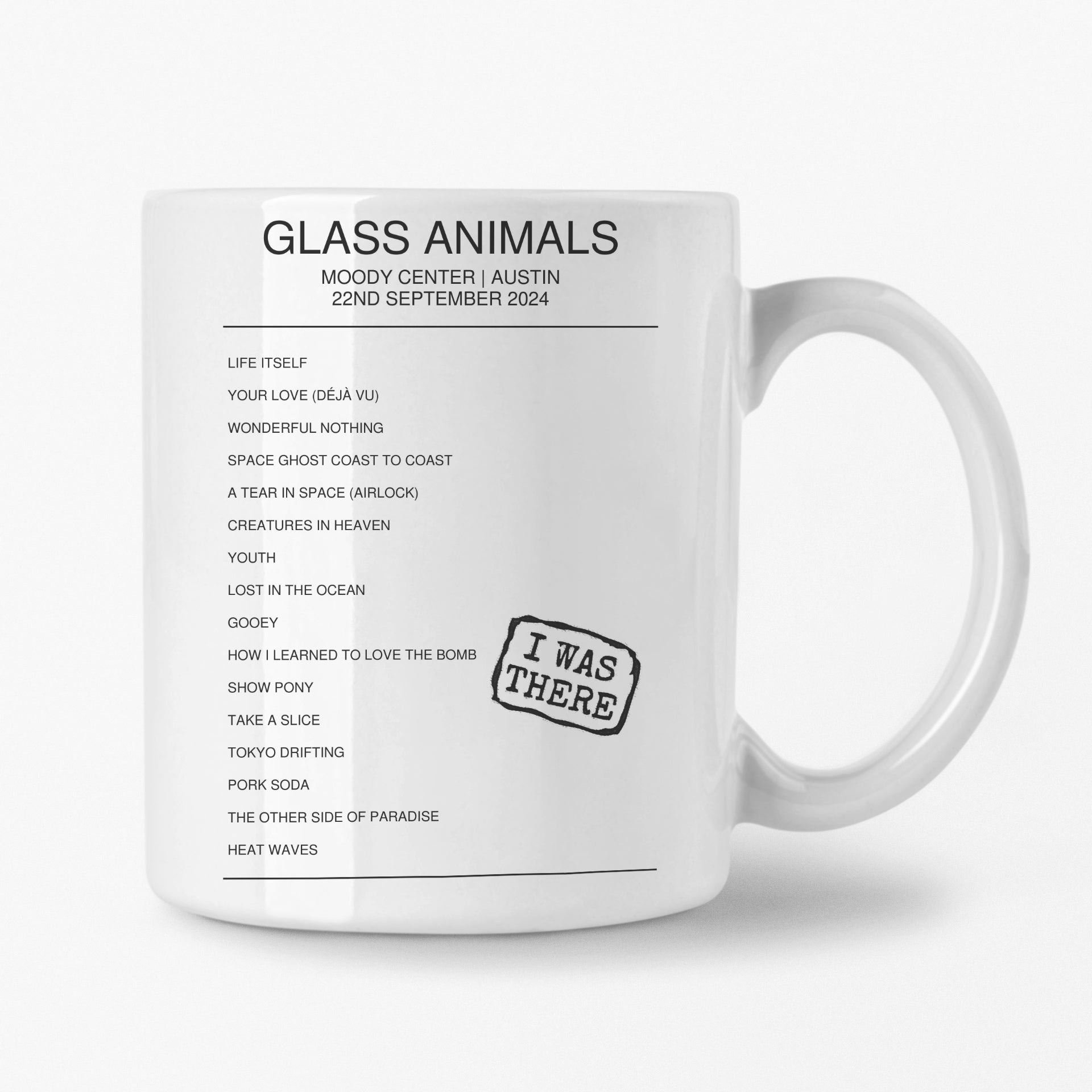 Glass Animals Tour of Earth Tour Mugs - Setlist