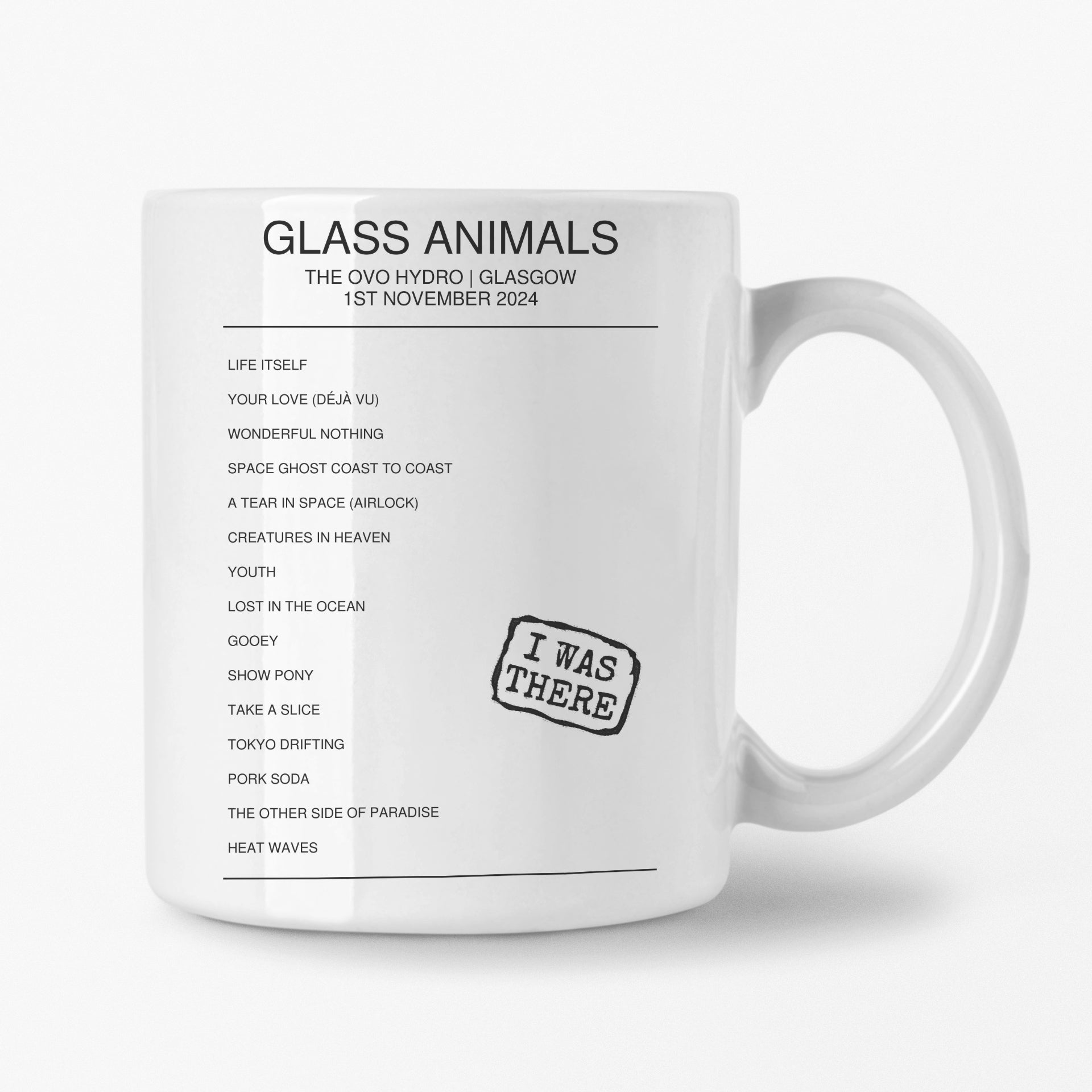 Glass Animals Tour of Earth Tour Mugs - Setlist