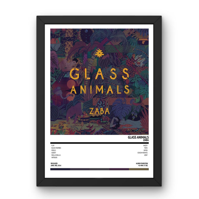 Glass Animals - ZABA (2014) Poster - Setlist