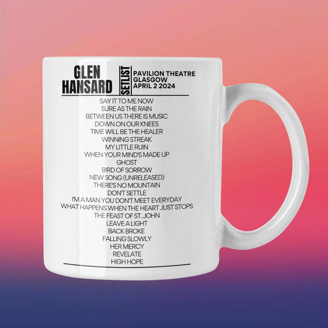 Glen Hansard Glasgow April 2024 Setlist Mug - Setlist