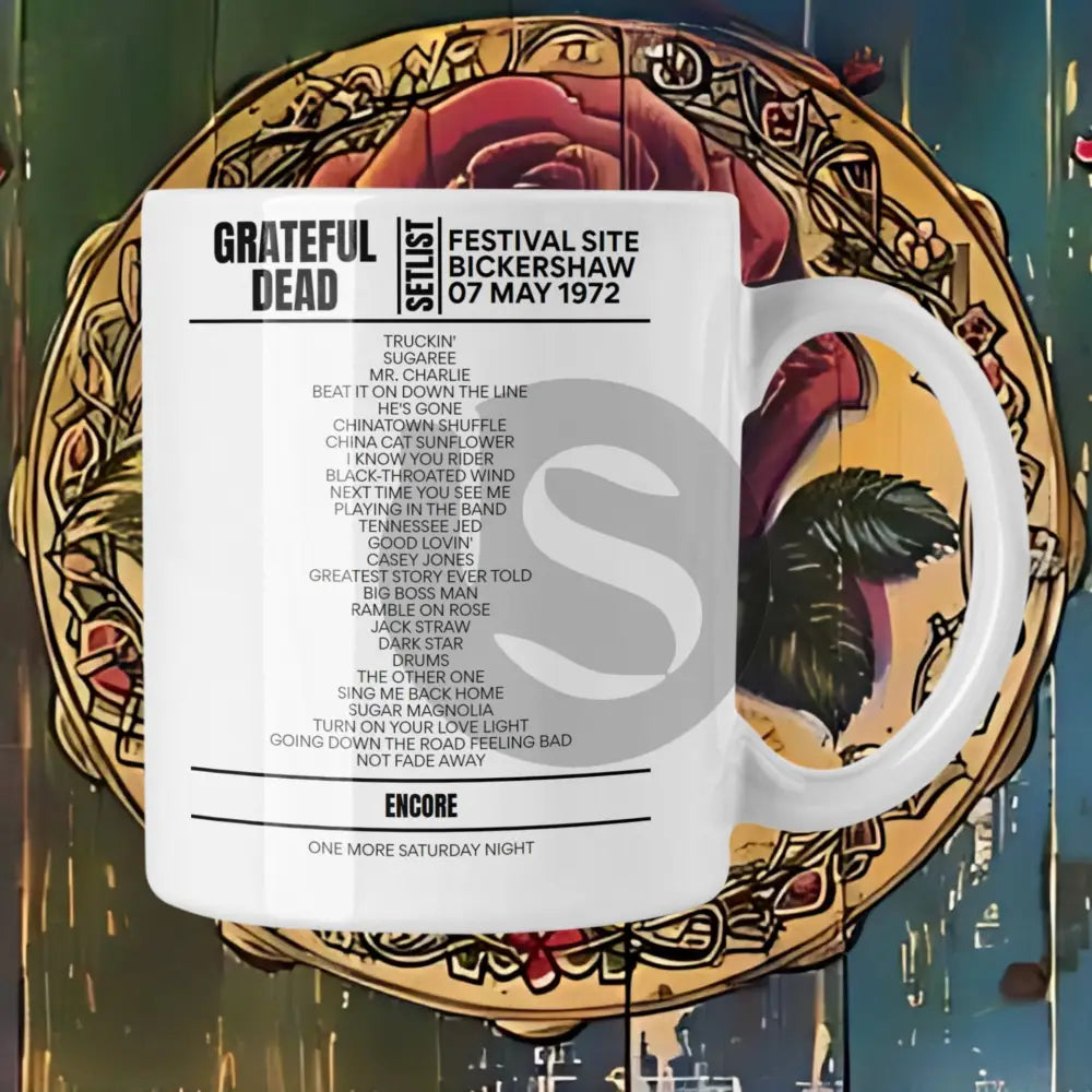 Grateful Dead Bickershaw May 7, 1972 Replica Setlist Mug - Setlist